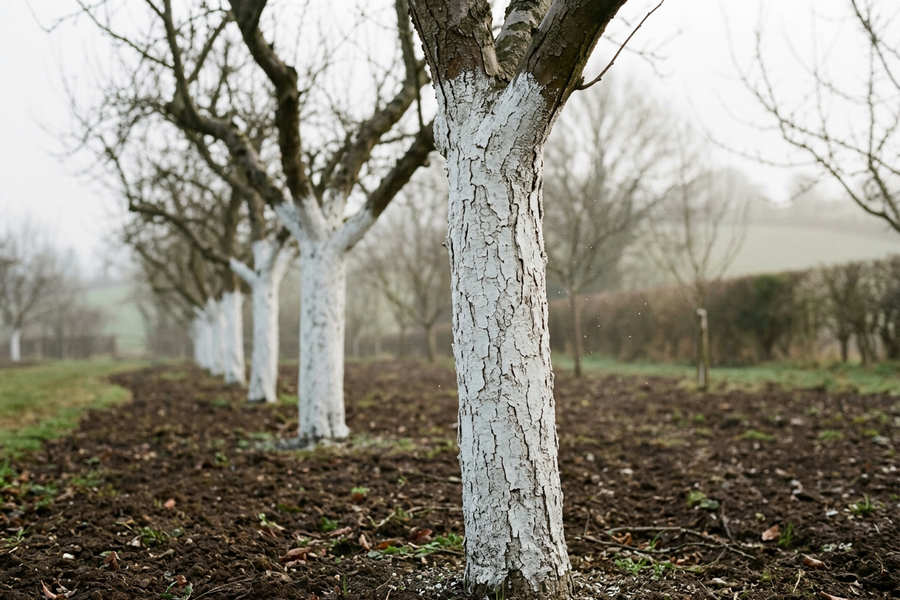 як побілити дерева